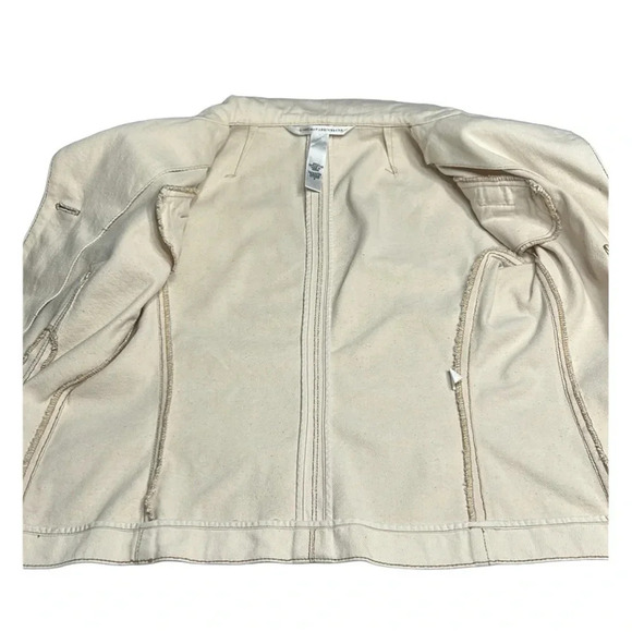 DVF Jean jacket,blazer,fitted,cropped,tie ribbon,cream color,cotton,stylish EC - Picture 12 of 13